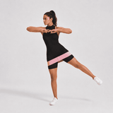 3x Bandes élastiques Pilates Rose - Léger, Moyen, Fort