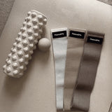 3x Bandes élastiques Pilates beige - Léger, Moyen, Fort