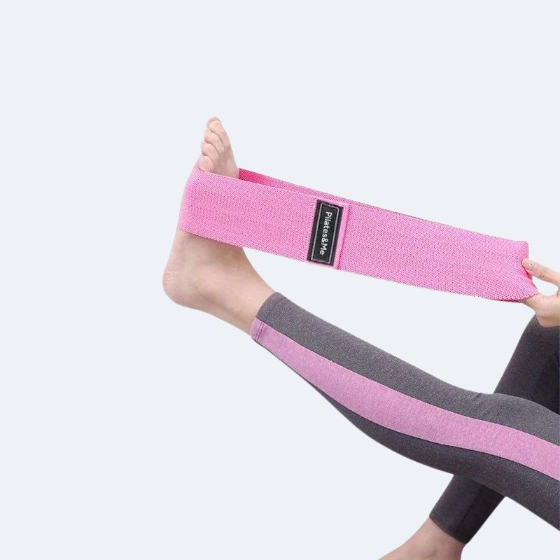 Bandes élastiques Pilates roses - léger, moyen, fort