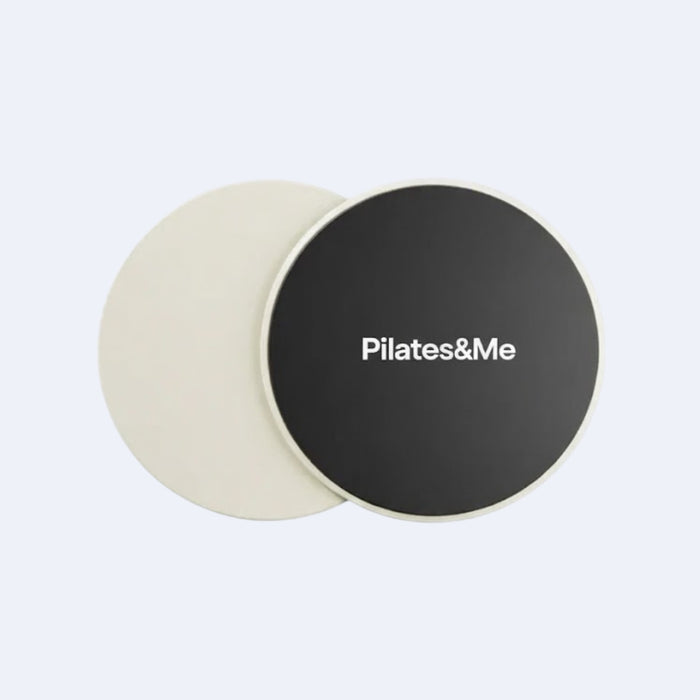 Beige Pilates slider discs