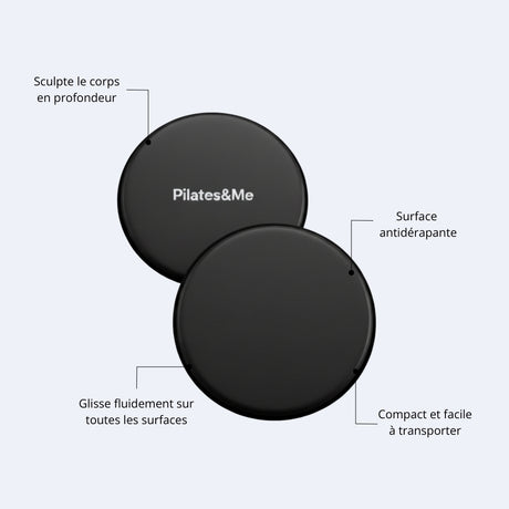 Pilates sliders noirs