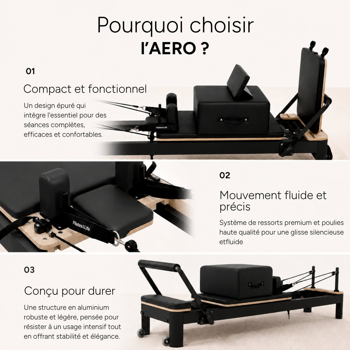 Reformer Pilates AERO™ Black Edition